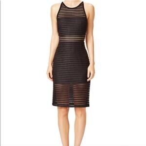 Parker Conner Neoprene Sheath Dress in Black Small